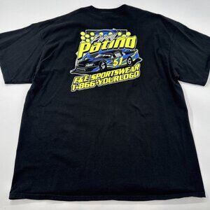 Nike Mens T Shirt 2XL Black Perry Patino #51 Racing Short Sleeve Graphic Logo